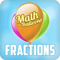 Math Balloons Fractions  (Matematiniai balionai - trupmenos)
