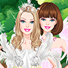 Barbie White Swan Bride Dress Up  (Barbė: Nuotaka Baltoji Gulbė)