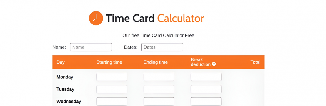 Time Card Calculator