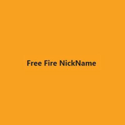 Free Fire Nickname
